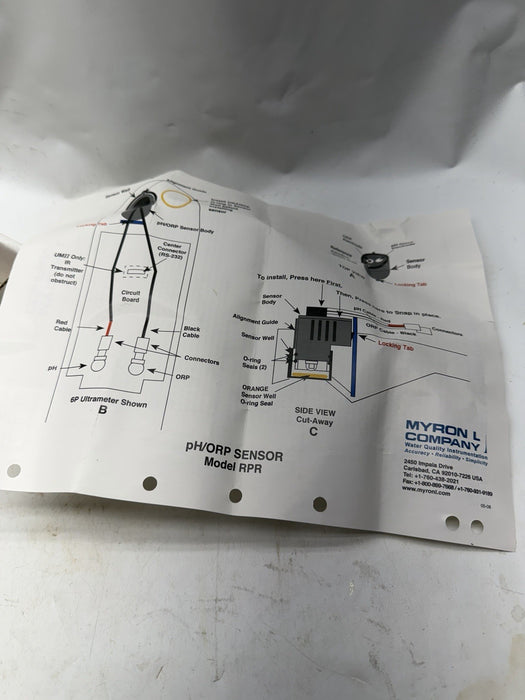 RPR pH/ORP SenSOR RePlacement InStRuctIOnS For Ultrameter™ 6P, 3P, Ultrameter II