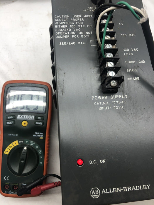 1771-P2 120 / 240 VAC 1771 POWER SUPPLY 1771P2