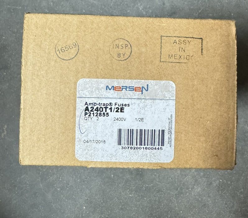 2 FUSES Mersen Ferraz A240T1/2E Amp-Trap 2400V PT FUSE FERRAZ SHAWMUT 1/2E AMP