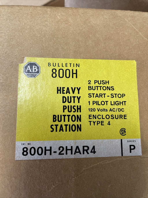 800H-2HAR4 NEW SEALED ALLEN BRADLEY STAINLESS STEEL BUTTON STATION START STOP