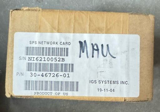 30-46726-01 SPS NETWORK CARD IGS SYSTEMS FACTORY SEALED NEW ALPHA BOX COAX ETH