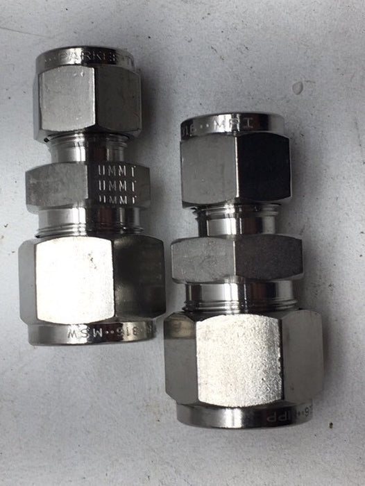 1 pcs New Parker A-LOK 8RU6-316 1/2" x 3/8" reducing union Stainless steel tube