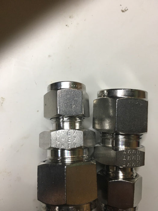 1 pcs New Parker A-LOK 8RU6-316 1/2" x 3/8" reducing union Stainless steel tube