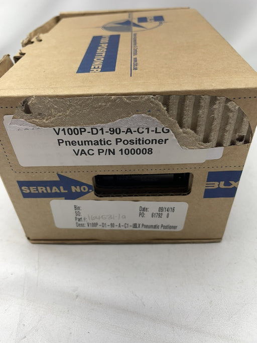 NEW V100P-D1-90-A-C1-LG BLX / VAC V100P PNUEMATIC POSITIONER 3-15 PSI INPUT V100