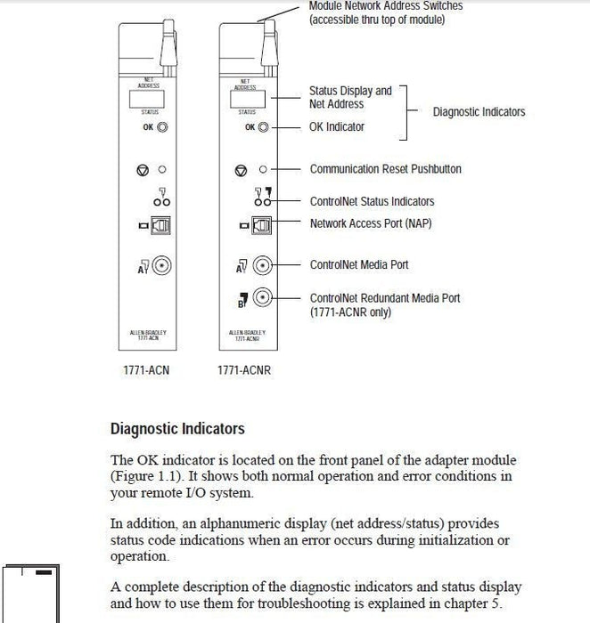 1771-ACNR /B NEW SEALED Allen Bradley Two-port Redundant Media ControlNet