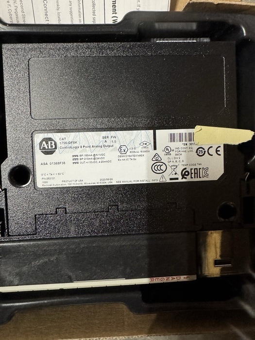 1756-OF8K NEW ALLEN BRADLEY Controllogix 8PT ANALOG OUT 2022 1756-0F8K