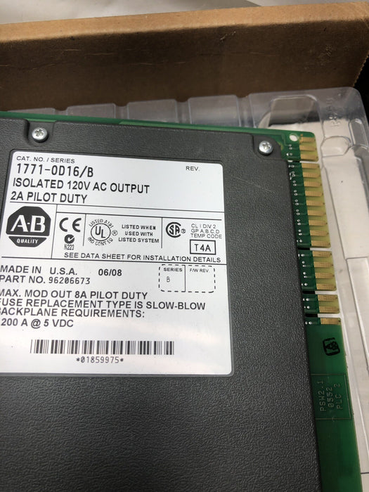 1771-OD16 /B ALLEN BRADLEY ISOLATED 16 POINT 120 VAC OUTPUT MODULE 1771OD16
