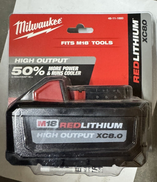Milwaukee  M18 HIGH OUTPUT XC8.0 RED LITHIUM Lithium-Ion Battery 48-11-1880