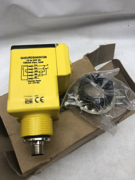 NEW BANNER ENGINEERING Q45UR3BA63CQ6 / 53011 Q45UR Series Remote Transducer