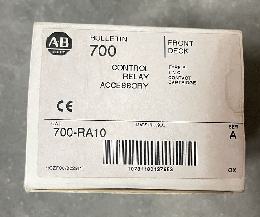 NEW ALLEN-BRADLEY BULLETIN 700 700-RA10 FRONT DECK REPLACEMENT PART W/  700-CR5