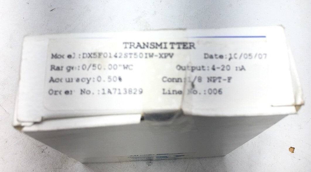 NEW OMEGA PX665-50DI 4-20ma OUTPUT 0 - 50 INH2O DIFF PRESSURE DX5FO142ST50IW-XPV
