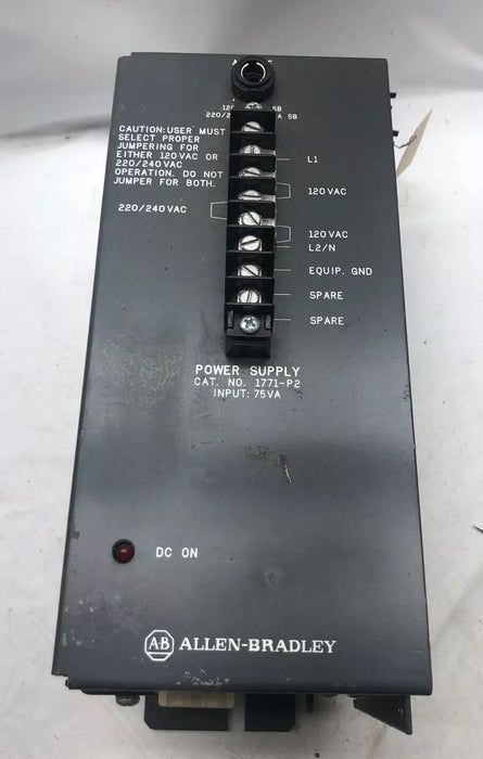 MISSING THE FUSE AND HOLDER CAP 1771-P2 120 / 240 VAC 1771 POWER SUPPLY 1771P2