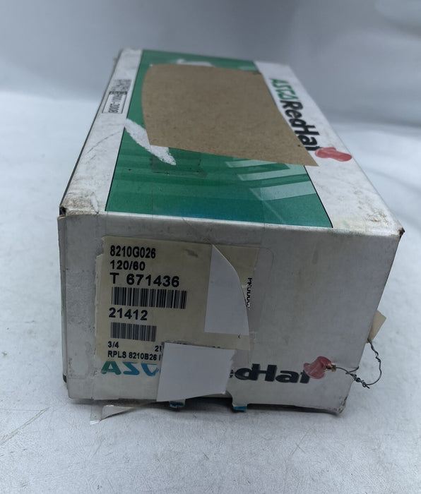 8210G026 NEW ASCO REDHAT 120V 2 WAY 3/4" NC SOLENOID VALVE T67436 RPL 8210B26