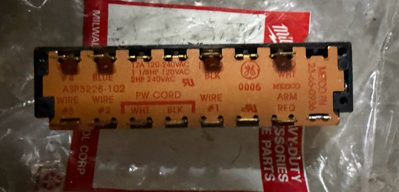 Milwaukee 14 46 0937 MILWAUKEE SERVICE SWITCH ASSY KIT MISSING STOP BUTTON