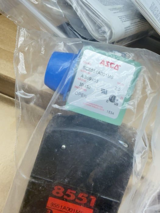 ASCO Solenoid  Valve SC8551A001MS 120V 4 Way 1/4” Ports NIB