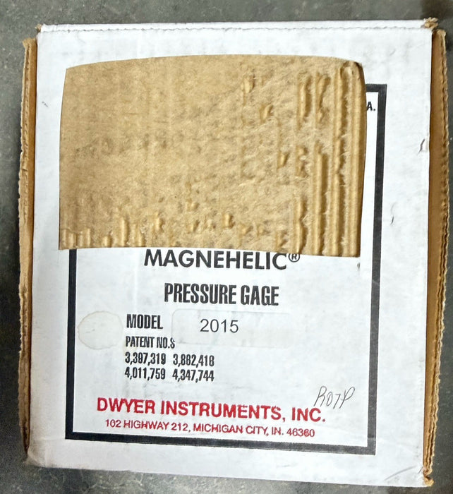 Dwyer Magnehelic 2015 Differential Pressure Gauge 0-15 Inches Of Water