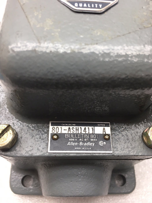NEW Allen Bradley 801-ASH1411 Limit Switch Heavy Duty 801ASH1411 AB