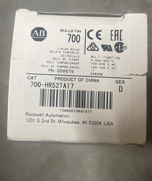 NEW 700-HR52TA17 TIMING RELAY