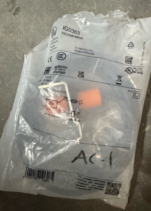 NEW JOHN CRANE 22770511 SAFEMATIC ALARM PROXIMITY SENSOR BRACKET AC-1 IG0363