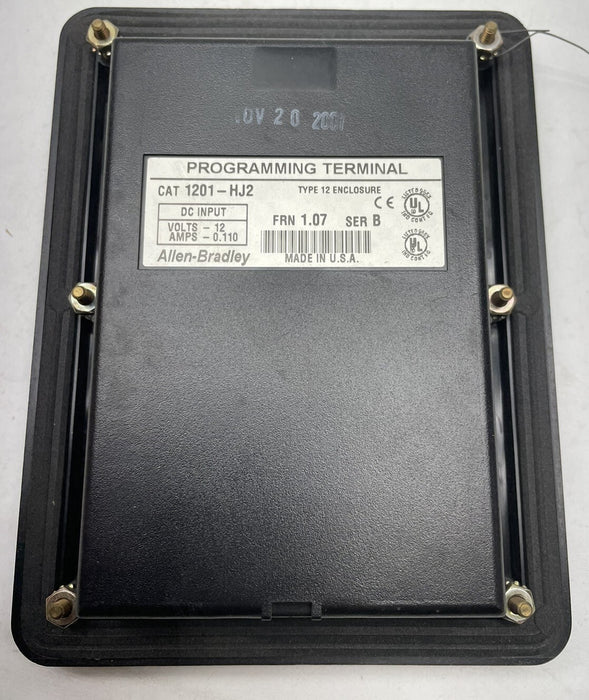 ALLEN BRADLEY 1201-HJ2 PROGRAMMING TERMINAL 12V FRN 1.07 SER B GREAT CONDITION