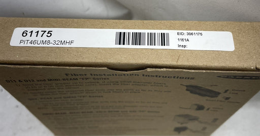 NEW BANNER PIT46UM8-32MHF / 61175 FIBER OPTIC CORD