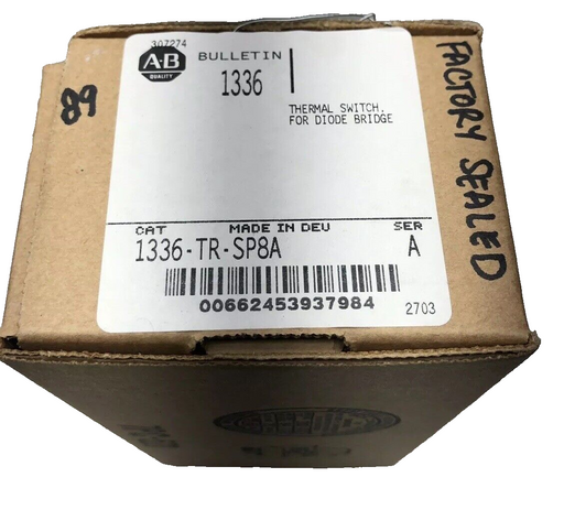 NEW SEALED 2003 ALLEN BRADLEY 1336-TR-SP8A THERMAL SWITCH FOR DIODE BRIDGE 1336