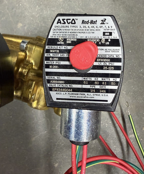 NEW ASCO EF8344G44 SOLENOID VALVE 110/120V  50/60 HZ