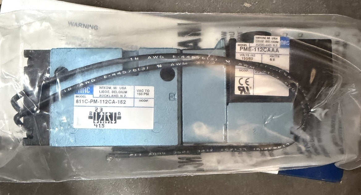New MAC Valves 811C-PM-112CA-152 Solenoid Valve 110/120V Coil