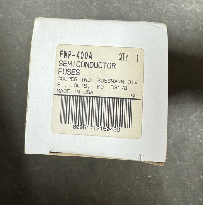 FWP-400A   1 NEW 400 AMP 700 VOLT AC/DC SEMICONDUCTOR FUSE BUSS NIB