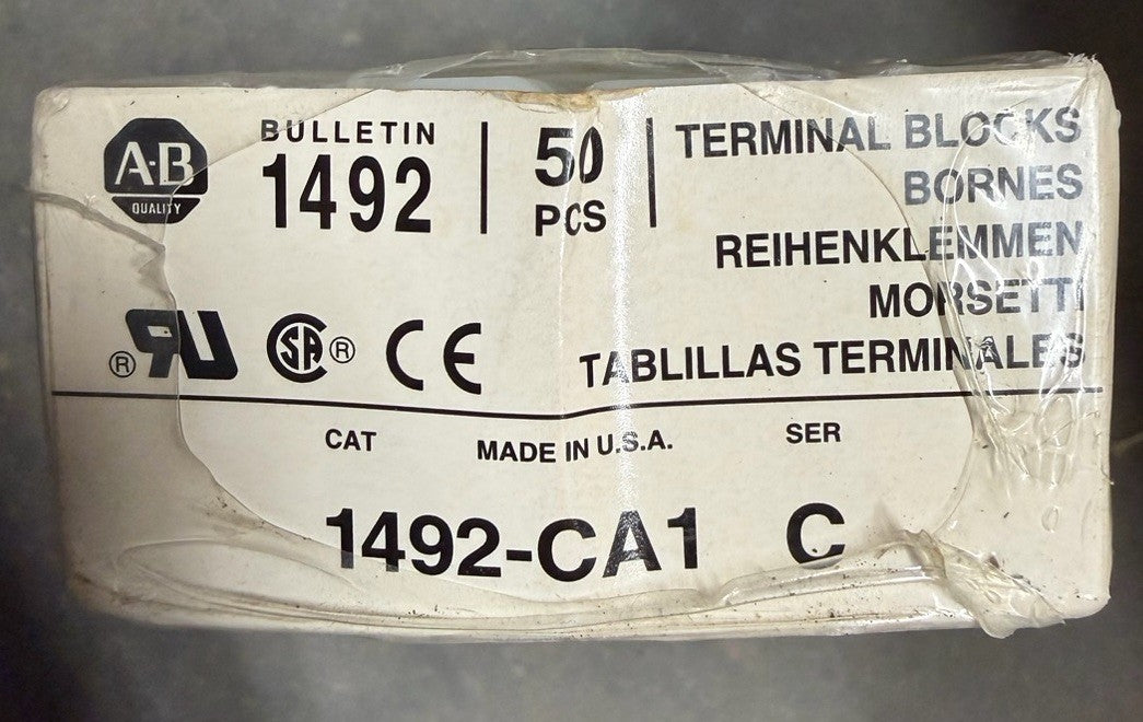 Allen Bradley 1492-CA1 Terminal Block SURPLUS NIB PACK OF 50 FACTORY SEALED