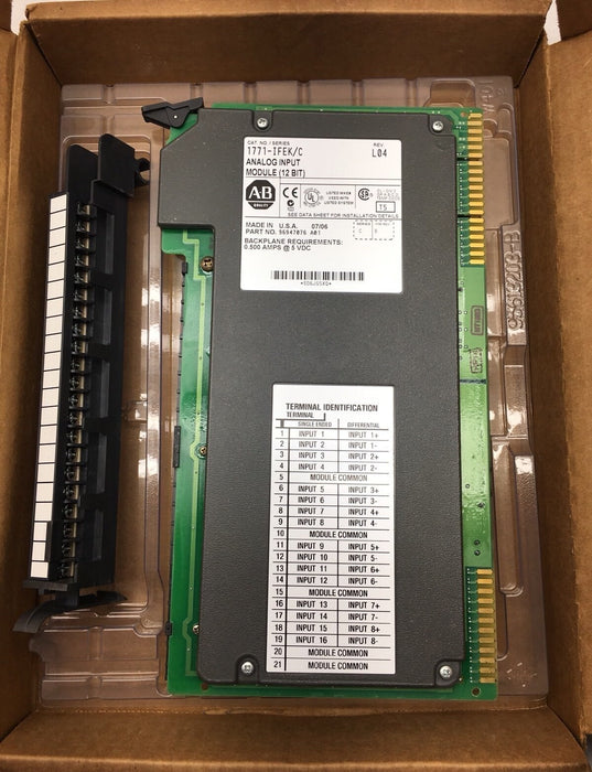 New 1771-IFEK Conformal Coating Allen Bradley 1771-lFEK/C Analog Input NIB AB