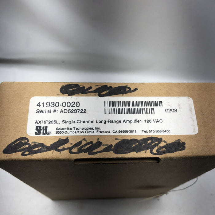 NEW STI AXRP205L SINGLE-CHANNEL LONG-RANGE AMPLIFIER SCIENTIFIC TECHNOLOGIES INC