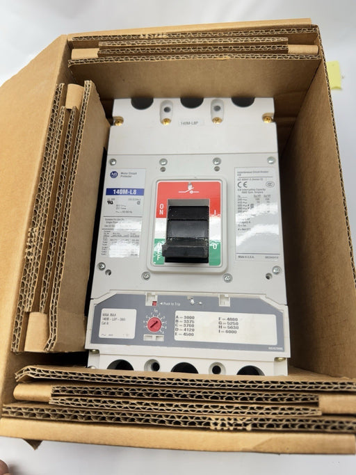 NEW ALLEN BRADLEY MCB 140M-L8P-D60  140ML8PD60 600A BREAKER SOME SHELF WEAR 140M