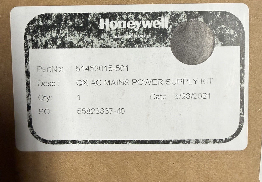 SEALED 51453015-501 HONEYWELL QX AC MAINS POWER SUPPLY KIT QX SERIES RECORDER