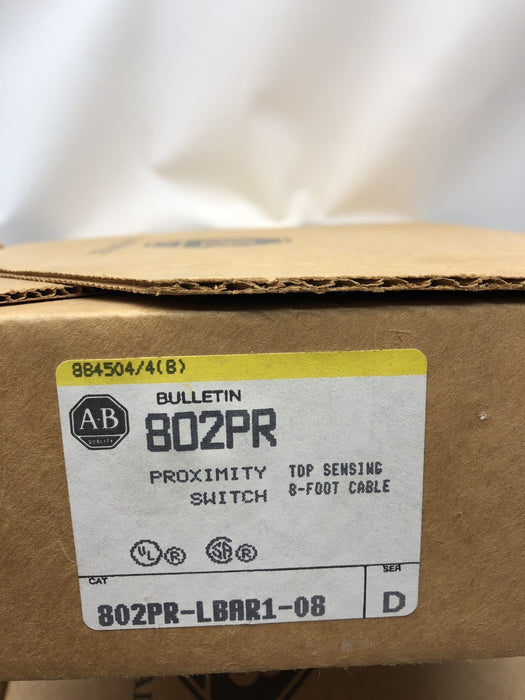 NEW ALLEN BRADLEY 802PR-LBAR1-08 E AC/DC INDUCTIVE PROX SWITCH New Old Stock