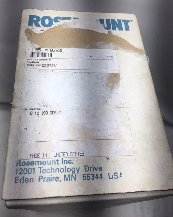 NEW 3144 D1NA ROSEMOUNT EMERSON 3144 TEMPERATURE TRANSMITTER NIB