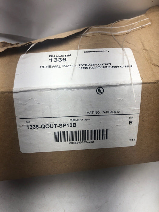 NEW ALLEN BRADLEY 1336-QOUT-SP12B TRANSISTOR ASSY 1336STG 60-75HP 460VAC NIB