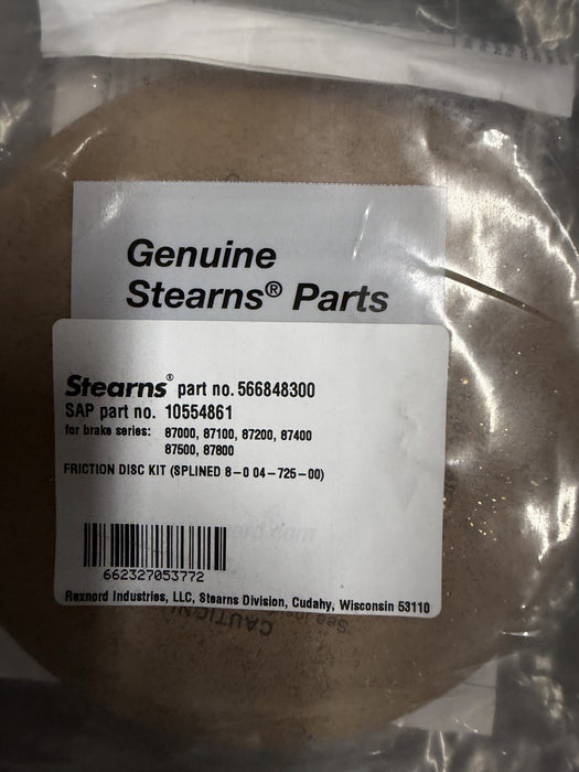 8-078-944-02 STEARNS Friction Brake Disk Kit SEALED FRICTION DISC KIT 807894402