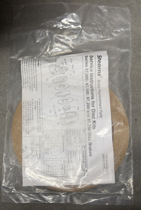 8-078-944-02 STEARNS Friction Brake Disk Kit SEALED FRICTION DISC KIT 807894402