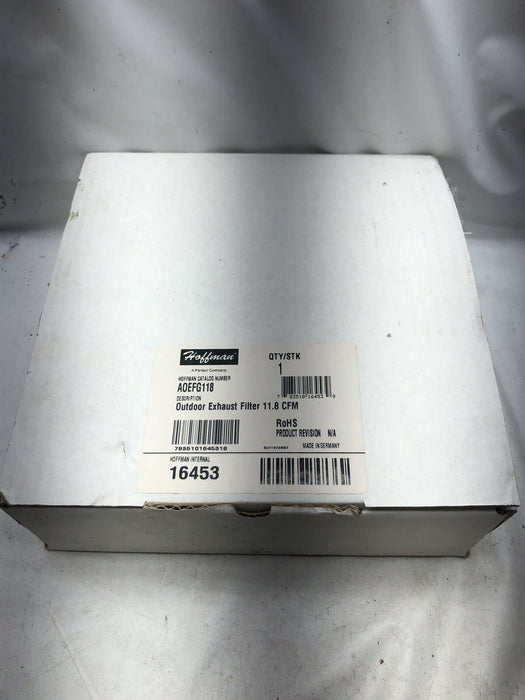NEW HOFFMAN OUTDOOR EXHAUST FILTER A0EFG118 / 16453 11.8 CFM BY PENTAIR AOEFG118