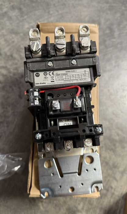 Allen Bradley Full Voltage Starter 509-COD NEMA Size 2 115-120VAC 60HZ Phase 3