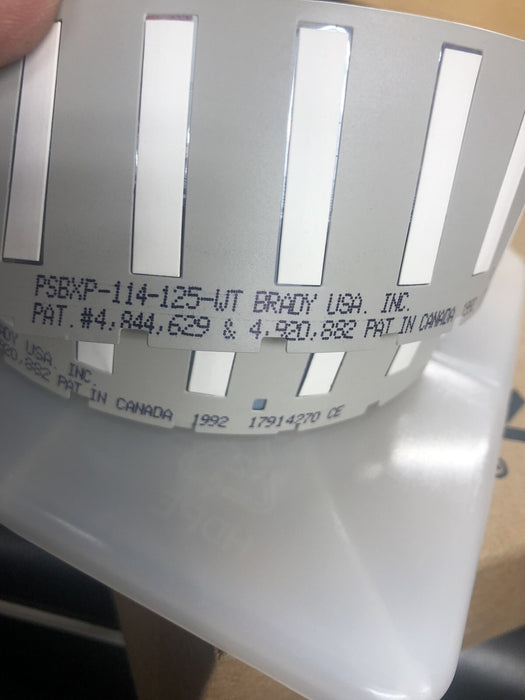 NEW PSBXP-114-125 BRADY PERMASLEEVE PS WIRE MARKERS NIB CLOSE TO FULL ROLL-