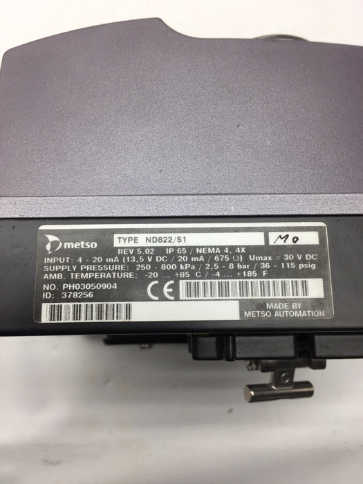 NEW IN BOX METSO VALVE CONTROLLER POSITONER ND822/S1 W/ REGULATOR ND822
