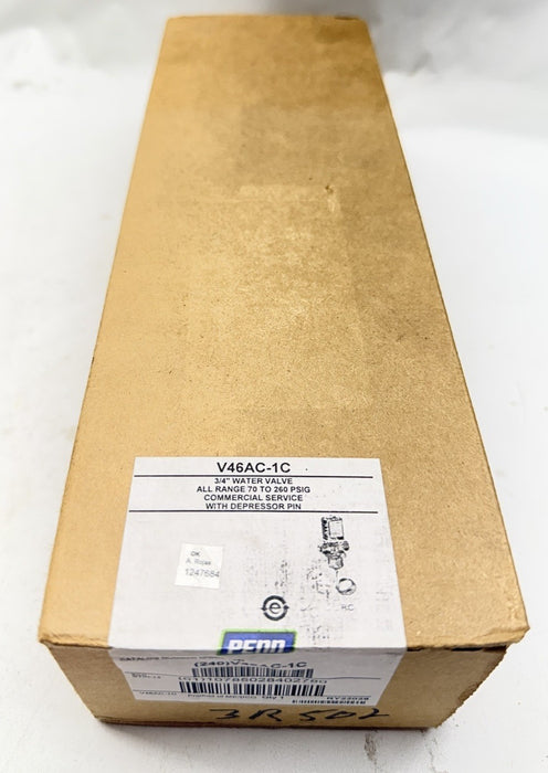JOHNSON CONTROLS V46AC-1C 3/4" WATER VALVE  All RANGE 70 TO 260 PSIG Commercial