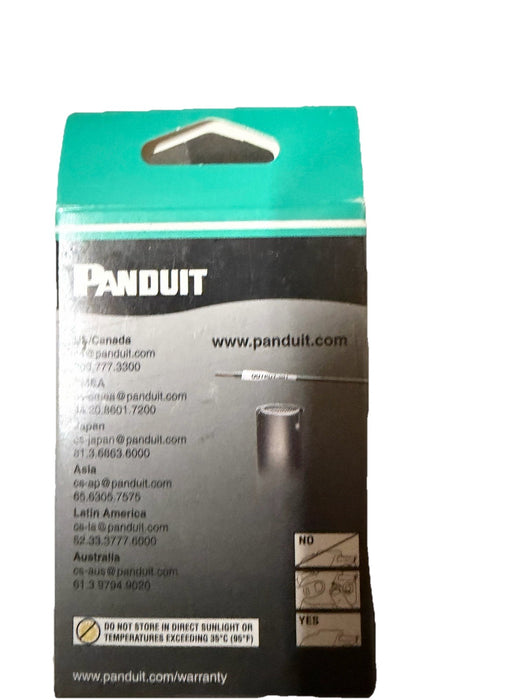 H000X034H1C NEW PANDUIT P1 LABEL CASSETTE .34" X 8.0' BLACK CONT HEAT SHRINK