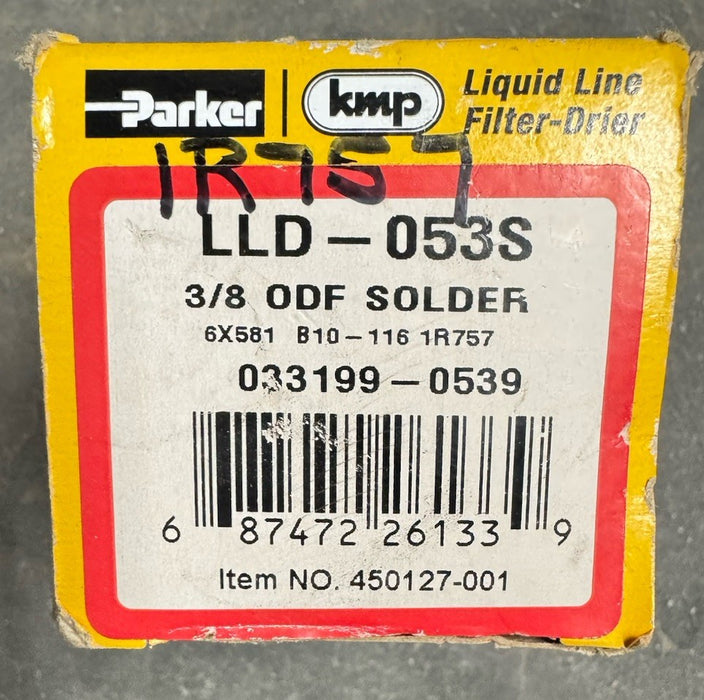 Parker 3/8" Inch ODF Solder LLD-053S Liquid Line Filter-Drier  HVAC 033199-0539