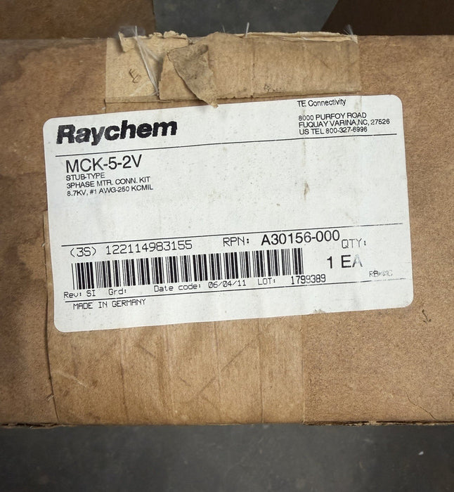 RAYCHEM 8.7KV 3 PHASE MOTOR CONNECTION KIT P/N: MCK-5-2V-00 #1 TO 250 KCMIL STUB