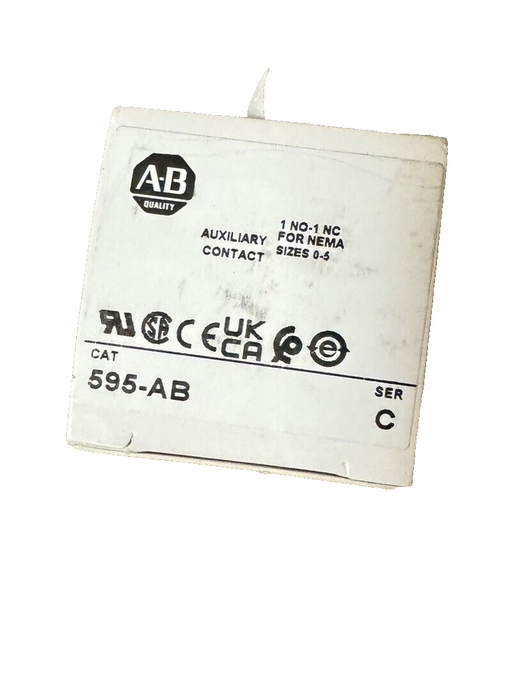 595-AB NEW ALLEN-BRADLEY MOTOR STARTER AUXILIARY CONTACT AUX NO NC