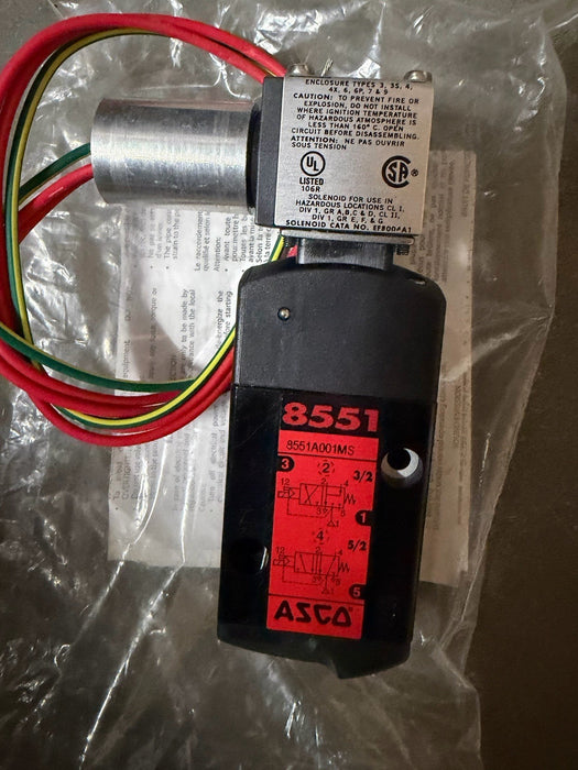 ASCO Solenoid  Valve EF8551A001MS 120V 4 Way 1/4” Ports NNB
