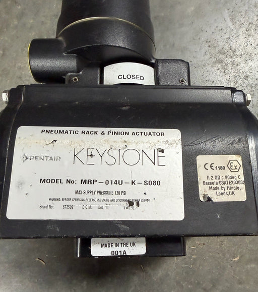 New Tyco Keystone MRP-014U-K-S080 Pneumatic Actuator KS-0F20H100-00-0R1 K-SWITCH